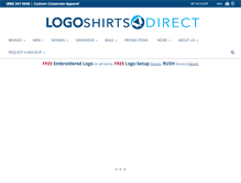 Tablet Screenshot of logoshirtsdirect.com